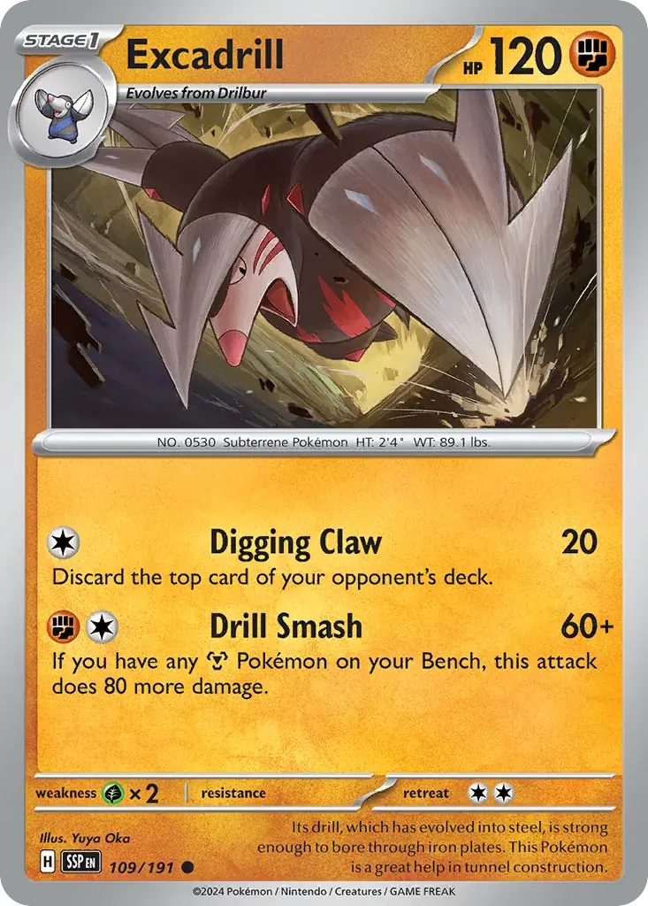 Excadrill Surging Sparks Pokemon card
