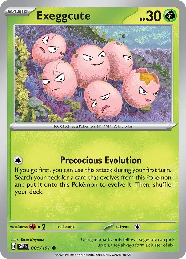Exeggcute Surging Sparks Pokemon card