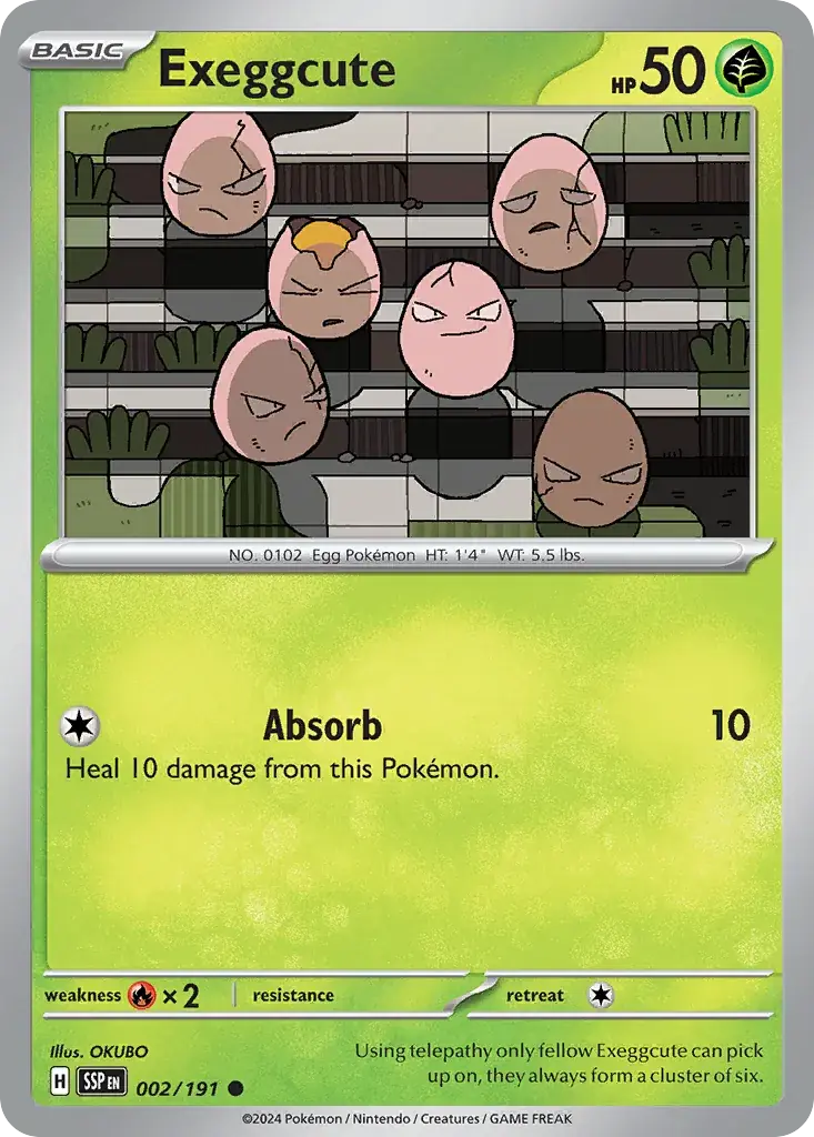 Exeggcute Surging Sparks Pokemon card