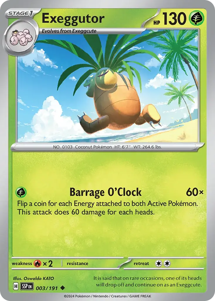 Exeggutor Surging Sparks Pokemon card