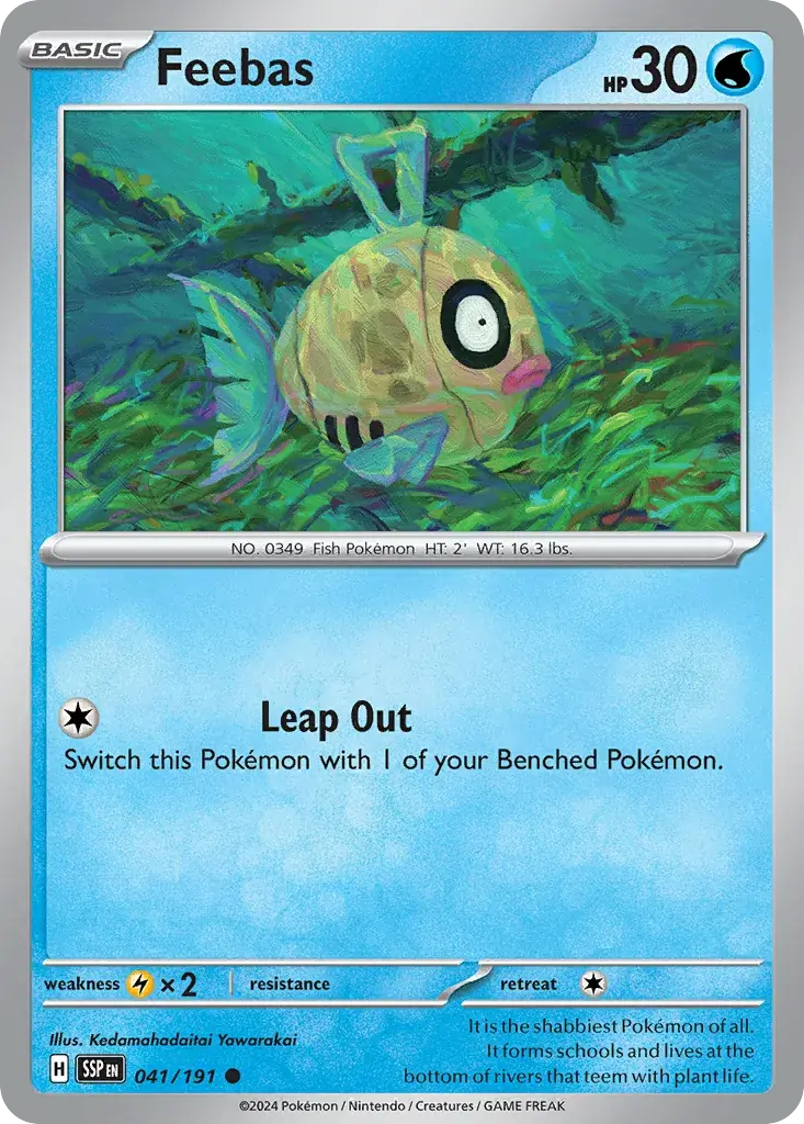 Feebas Surging Sparks Pokemon card