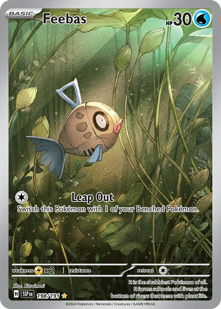 Feebas Surging Sparks Pokemon card