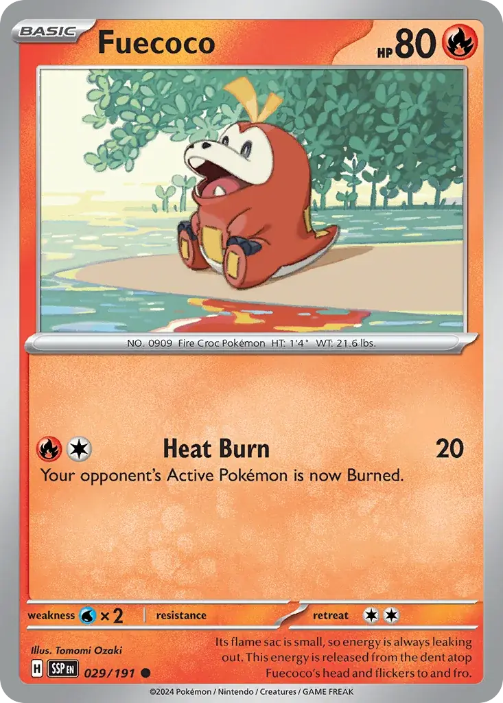 Fuecoco Surging Sparks Pokemon card