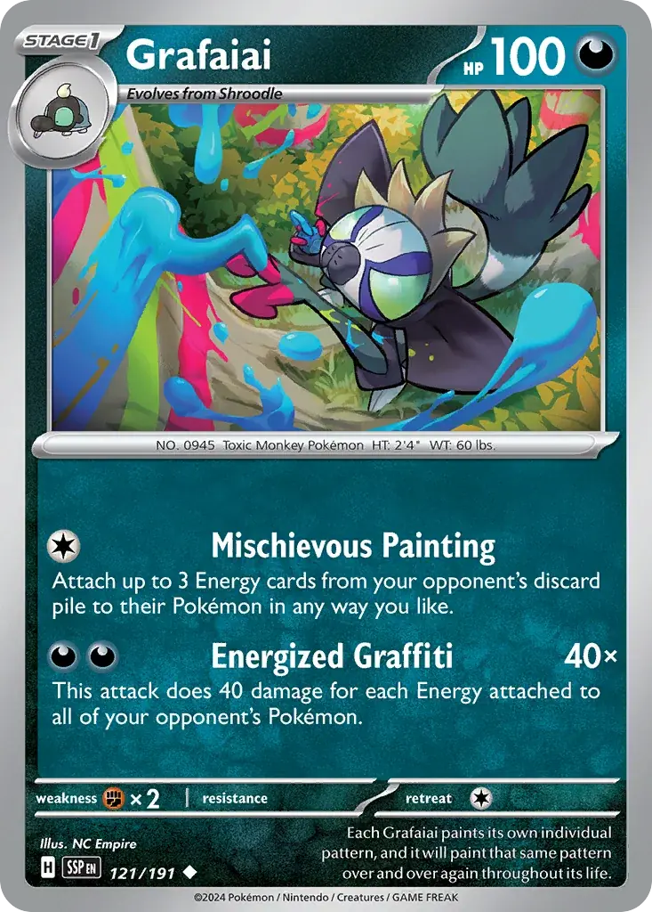 Grafaiai Surging Sparks Pokemon card