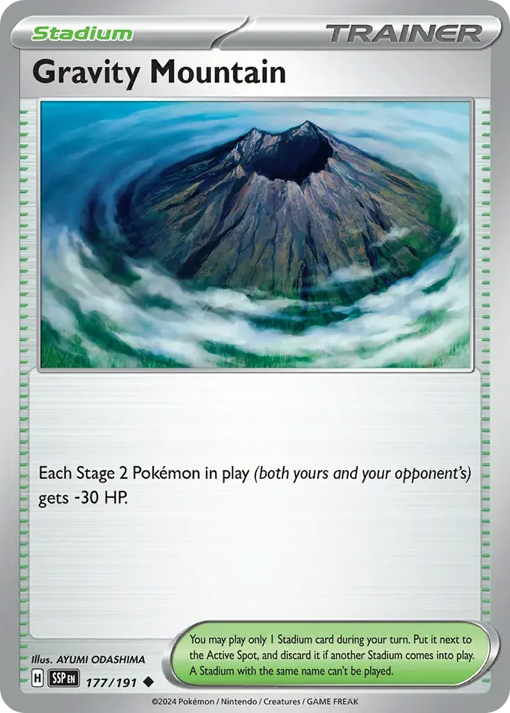 Gravity Mountain Surging Sparks Pokemon card