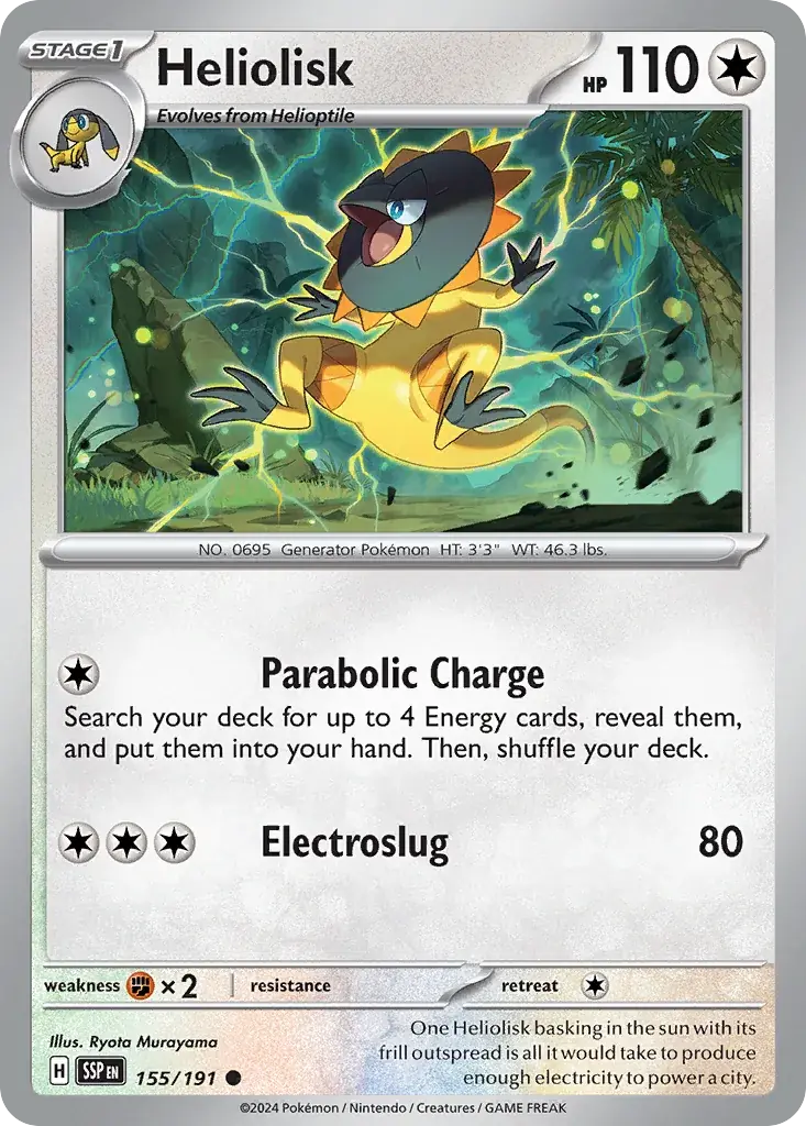 Heliolisk Surging Sparks Pokemon card