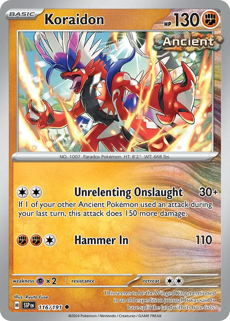 Koraidon Surging Sparks Pokemon card