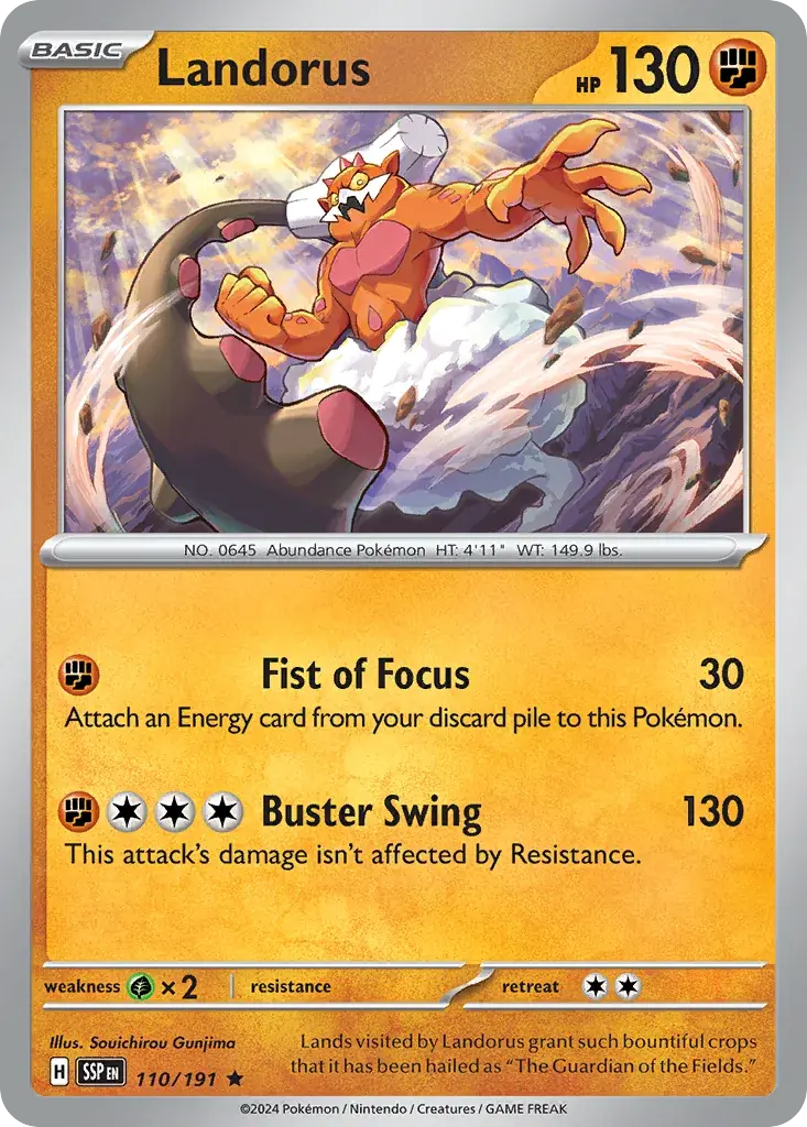 Landorus Surging Sparks Pokemon card