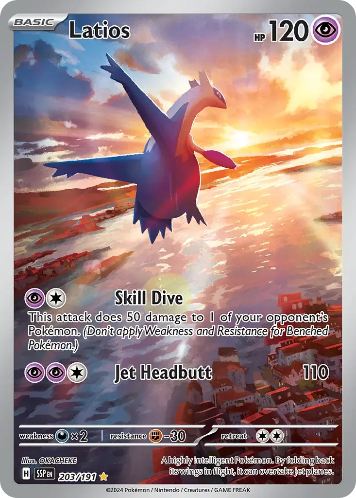 Latios Surging Sparks Pokemon card