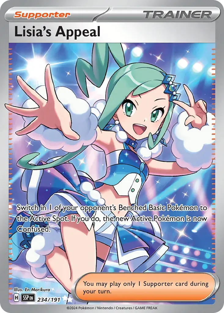 Lisia's Appeal Surging Sparks Pokemon card