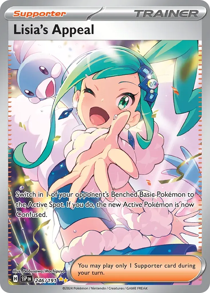 Lisia's Appeal Surging Sparks Pokemon card