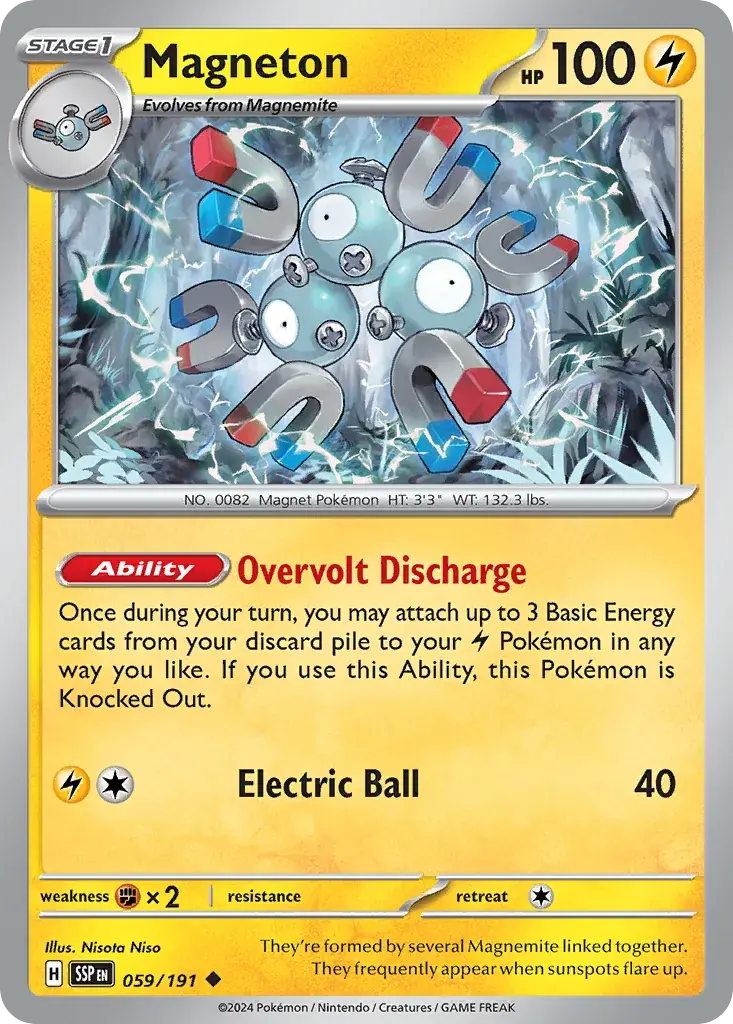 Magneton Surging Sparks Pokemon card
