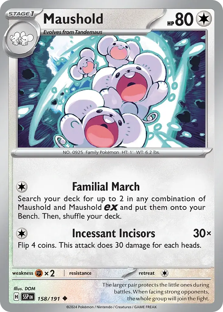 Maushold Surging Sparks Pokemon card
