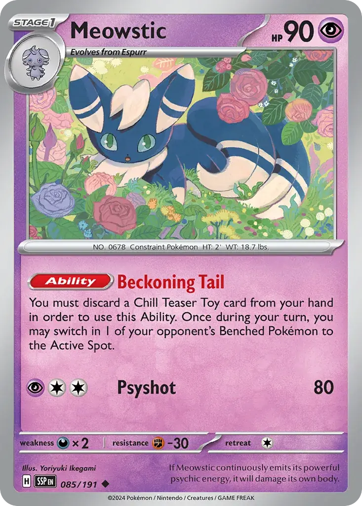 Meowstic Surging Sparks Pokemon card