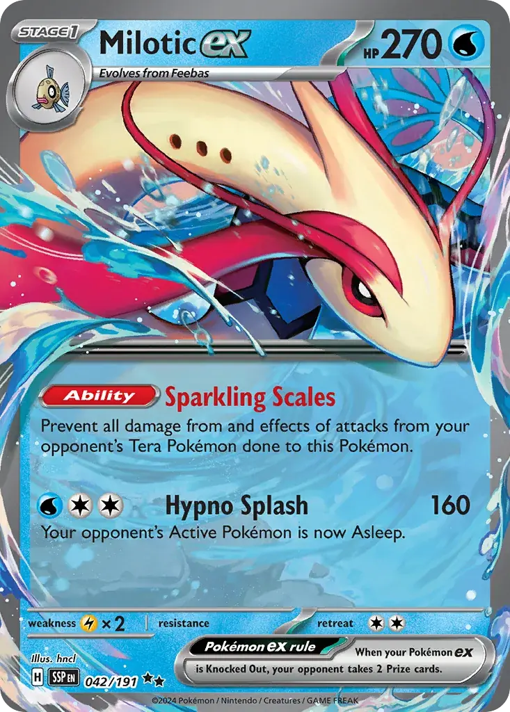 Milotic ex Surging Sparks Pokemon card