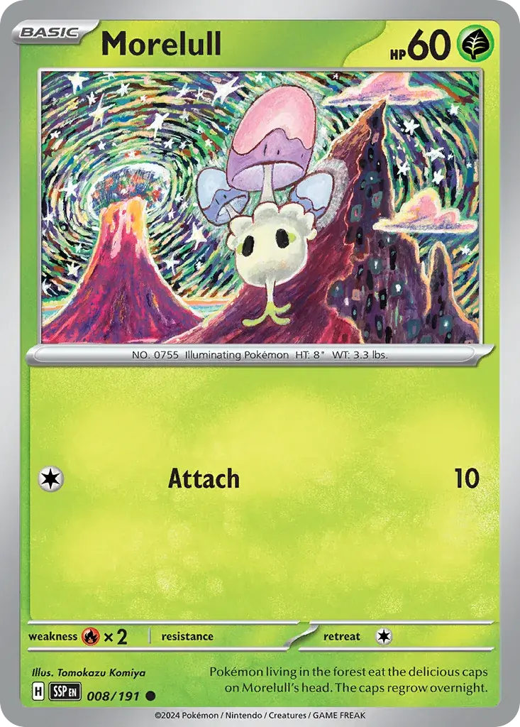 Morelull Surging Sparks Pokemon card