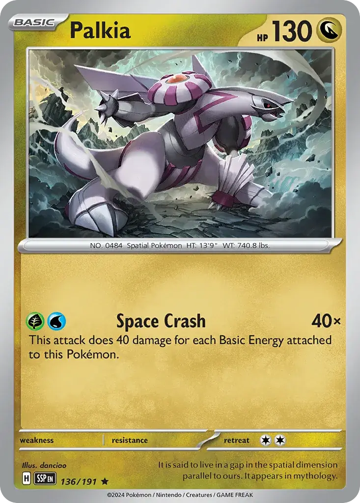 Palkia Surging Sparks Pokemon card