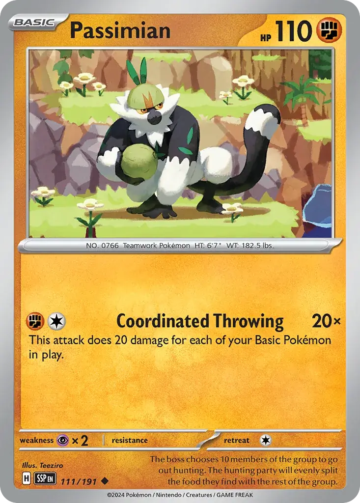 Passimian Surging Sparks Pokemon card