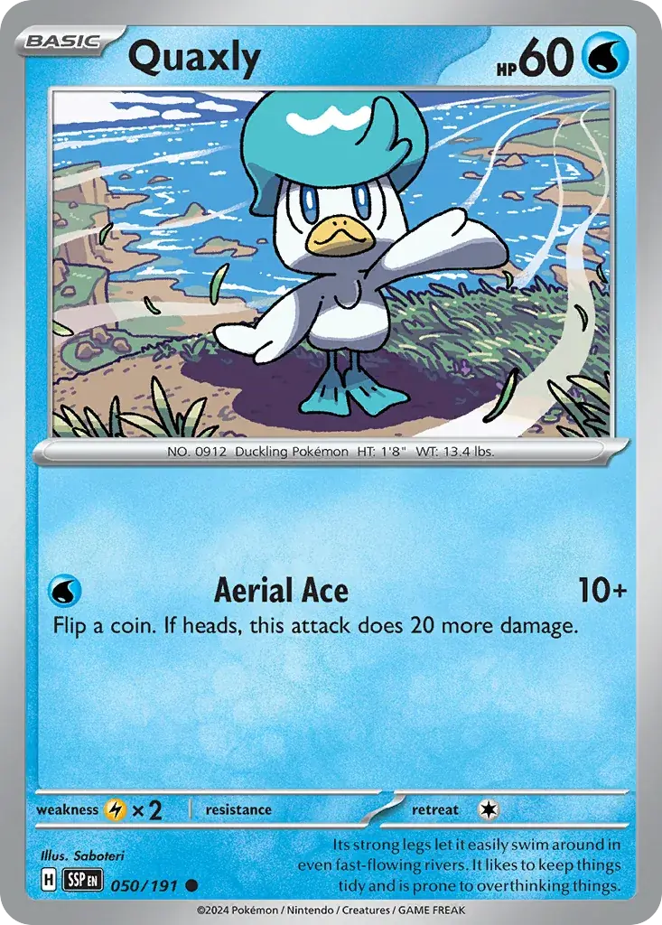 Quaxly Surging Sparks Pokemon card
