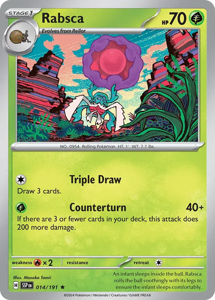 Rabsca Surging Sparks Pokemon card