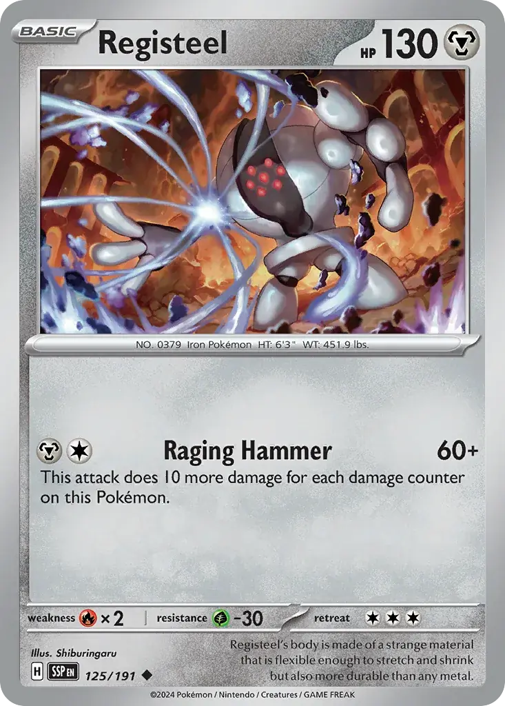 Registeel Surging Sparks Pokemon card