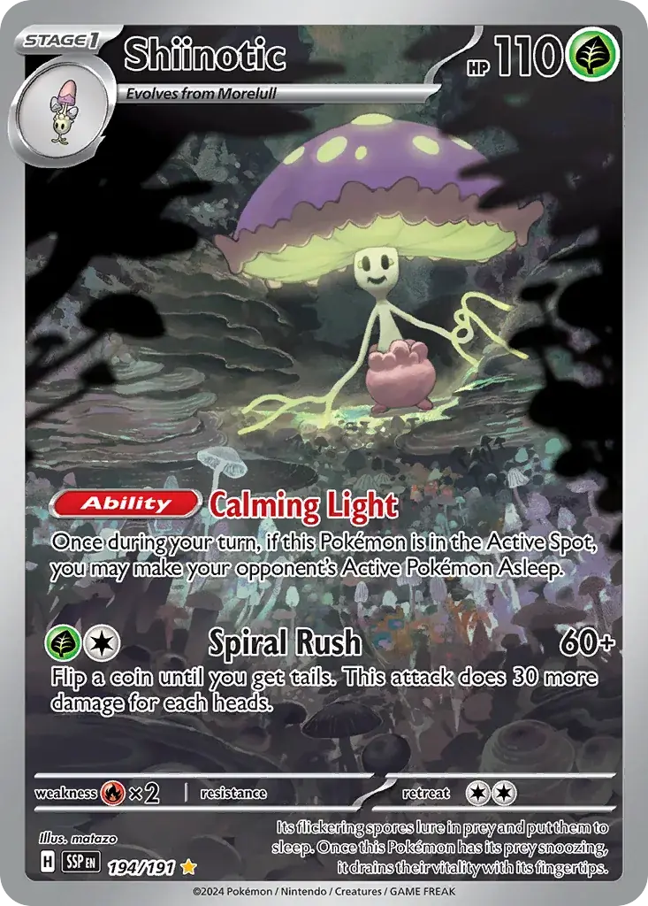 Shiinotic Surging Sparks Pokemon card