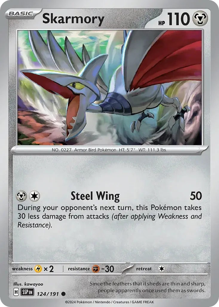 Skarmory Surging Sparks Pokemon card