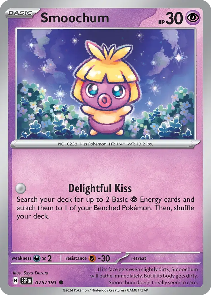 Smoochum Surging Sparks Pokemon card