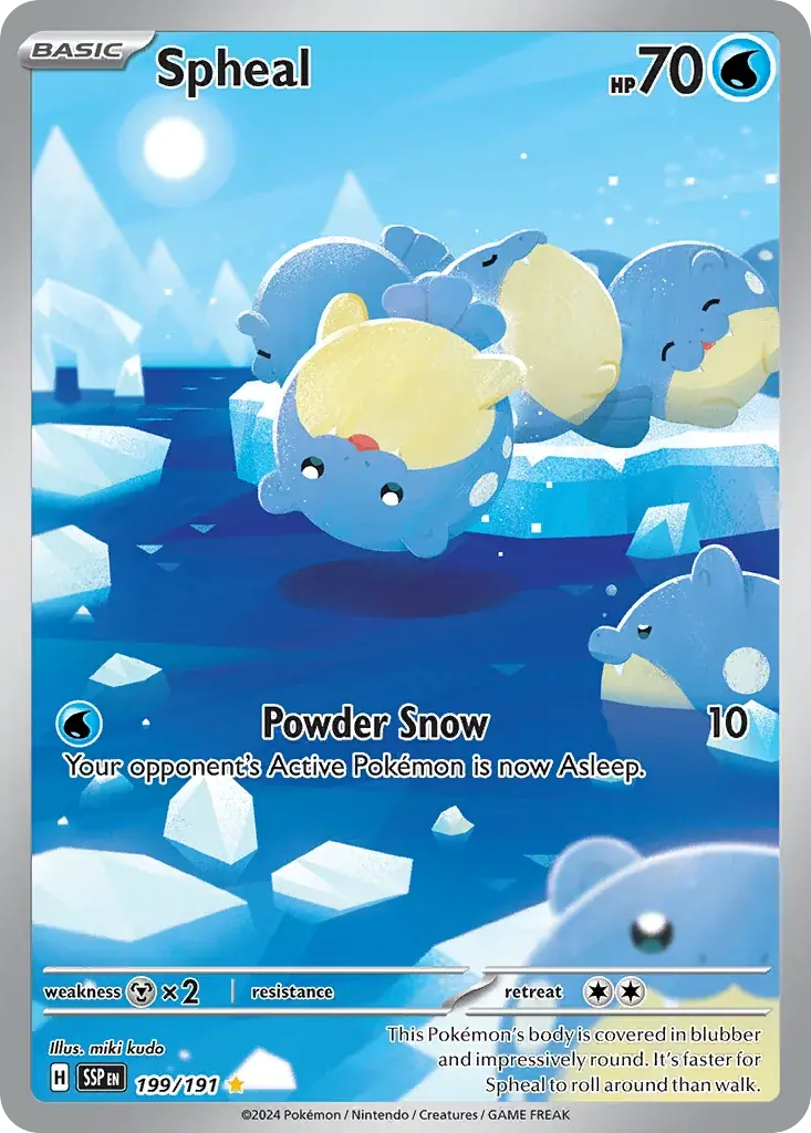 Spheal Surging Sparks Pokemon card