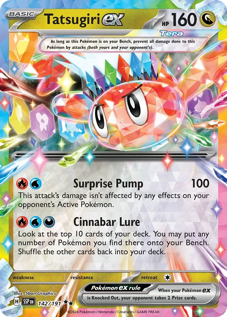 Tatsugiri ex Surging Sparks Pokemon card