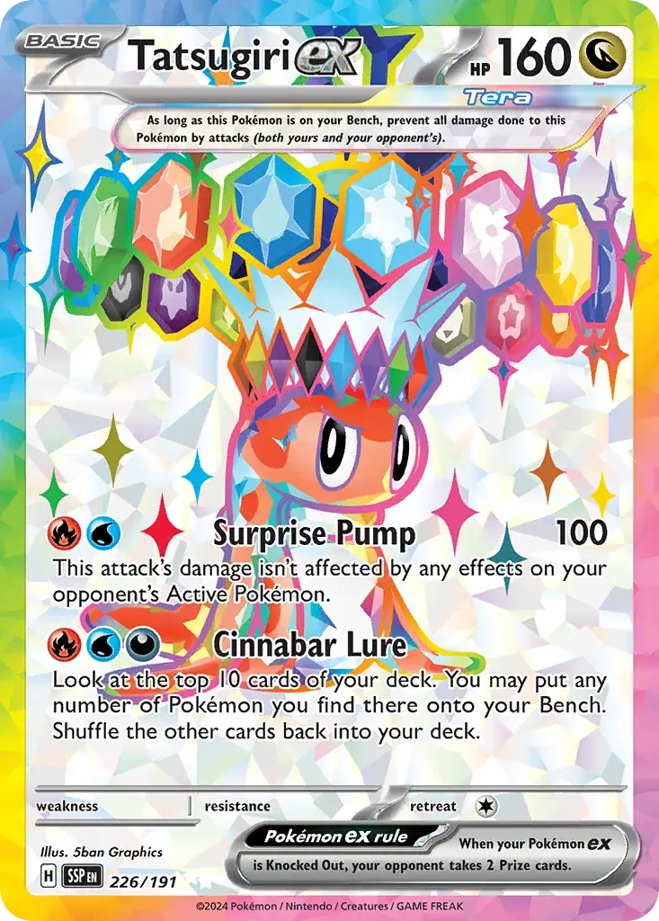 Tatsugiri ex Surging Sparks Pokemon card