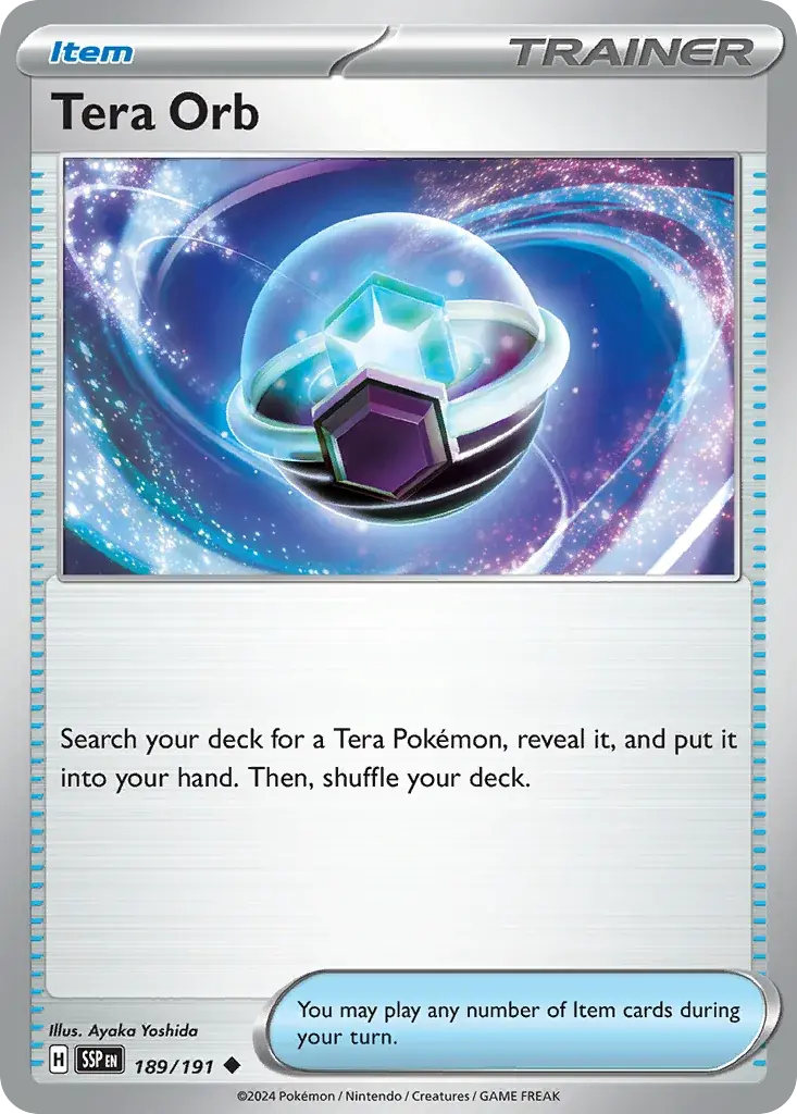 Tera Orb Surging Sparks Pokemon card