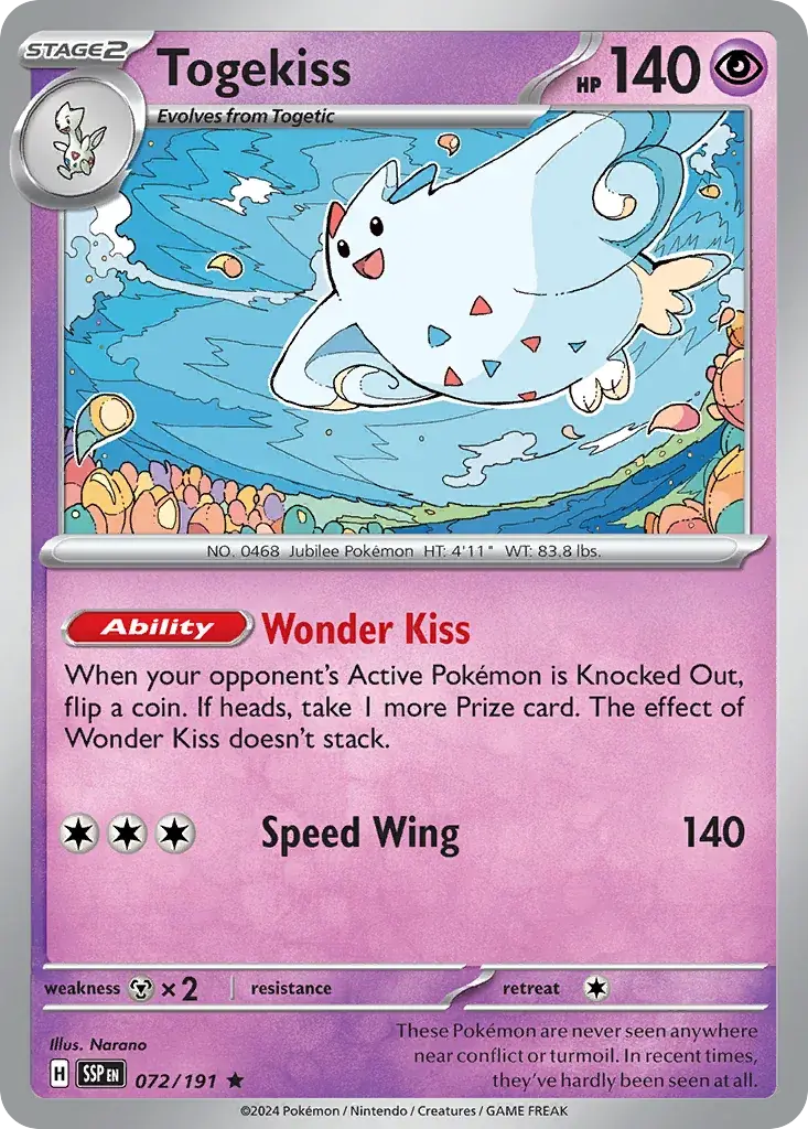 Togekiss Surging Sparks Pokemon card