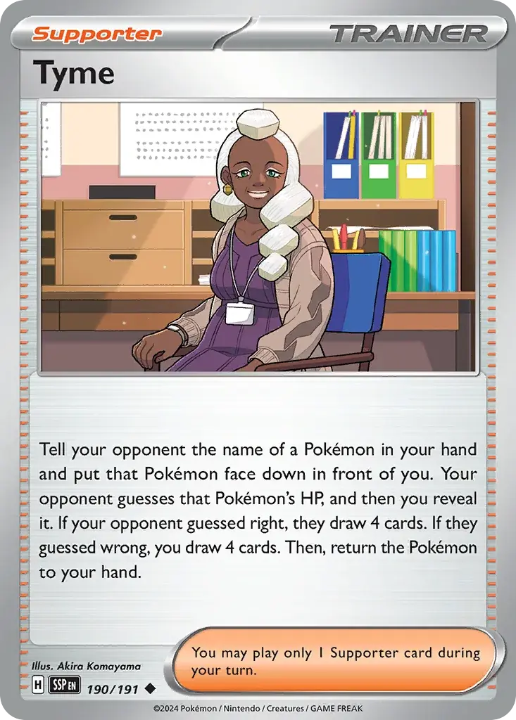Tyme Surging Sparks Pokemon card