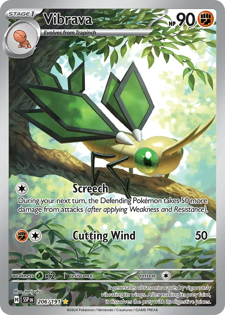 Vibrava Surging Sparks Pokemon card