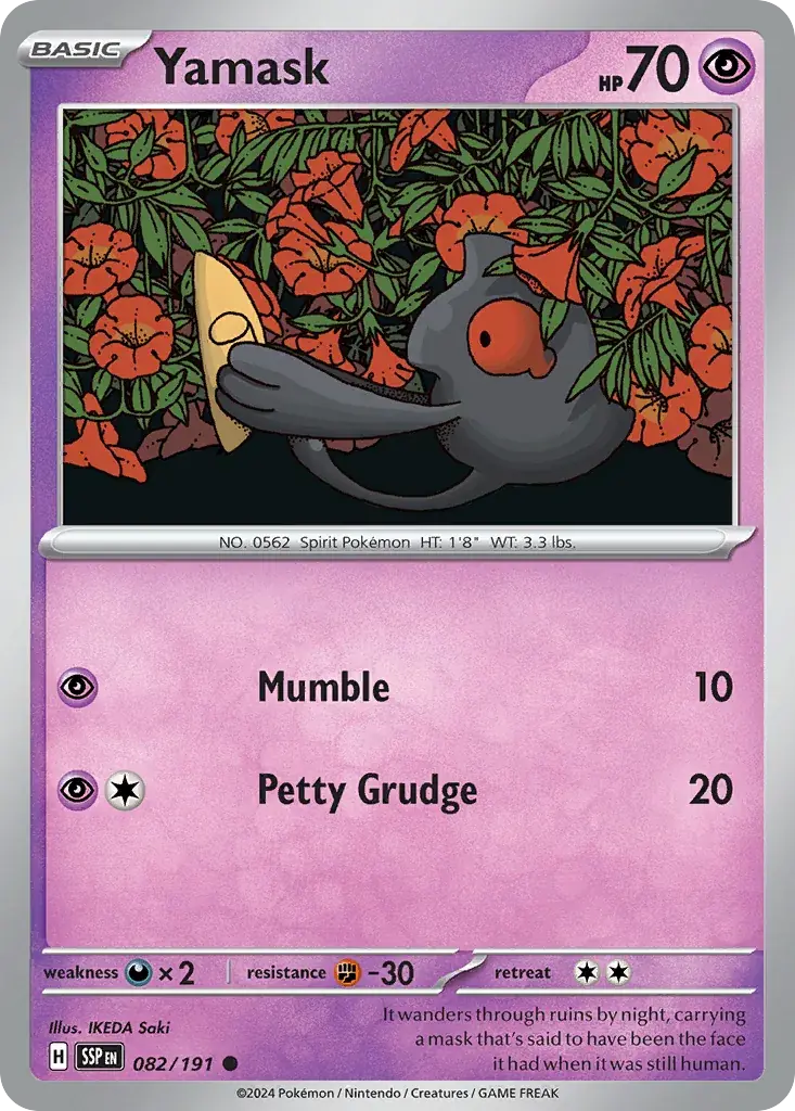 Yamask Surging Sparks Pokemon card