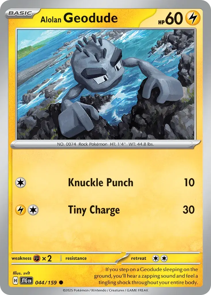 Alolan Geodude Journey Together Pokemon card