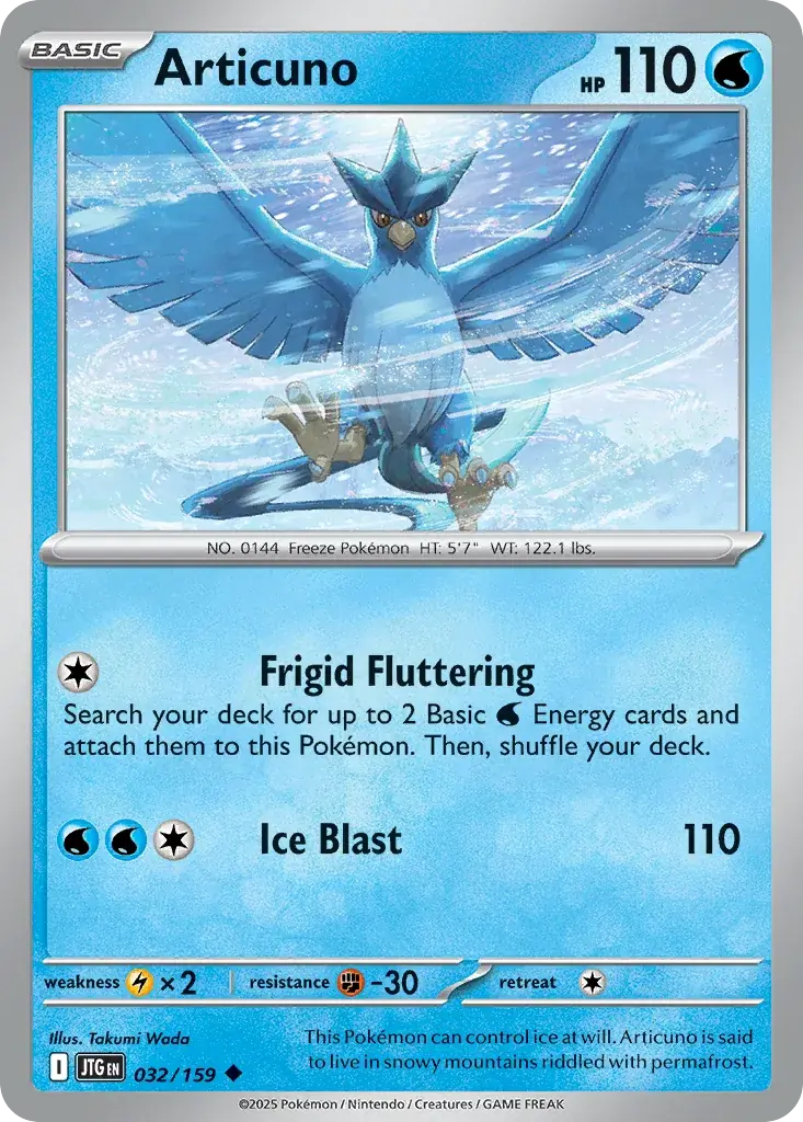 Articuno Journey Together Pokemon card