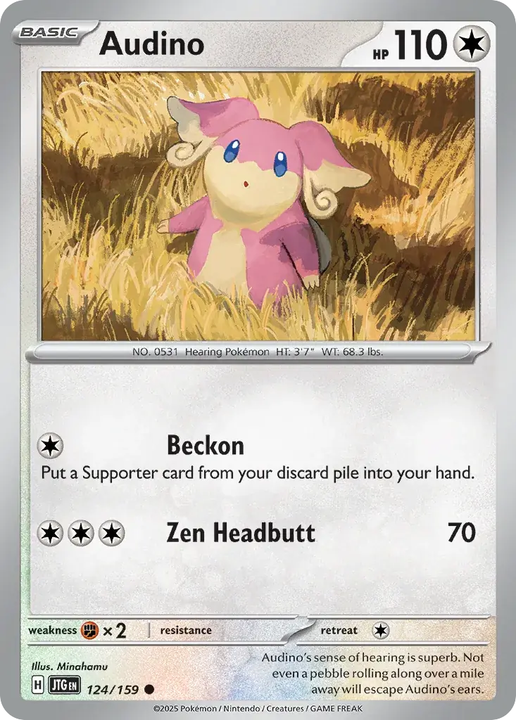 Audino Journey Together Pokemon card