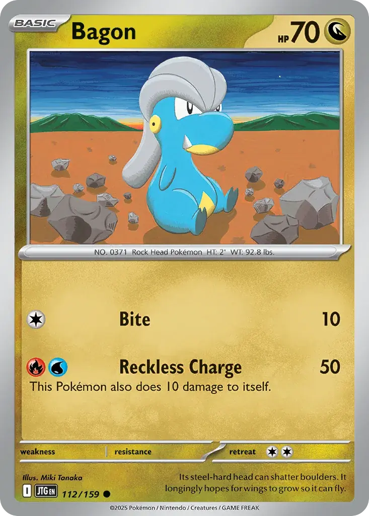 Bagon Journey Together Pokemon card