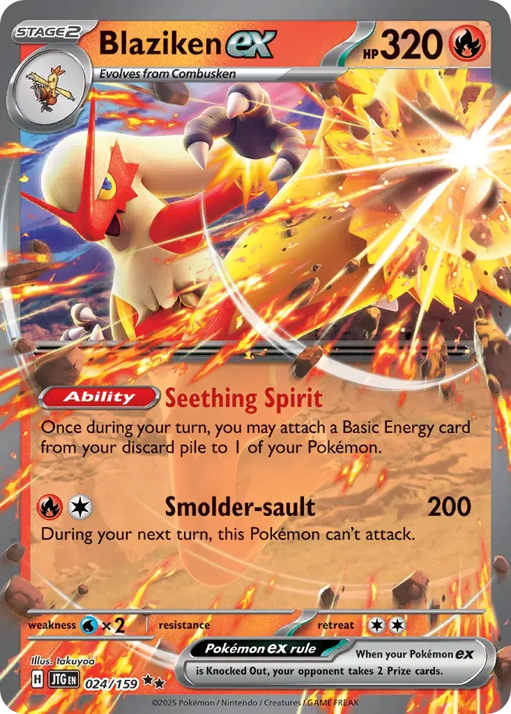 Blaziken ex Journey Together Pokemon card