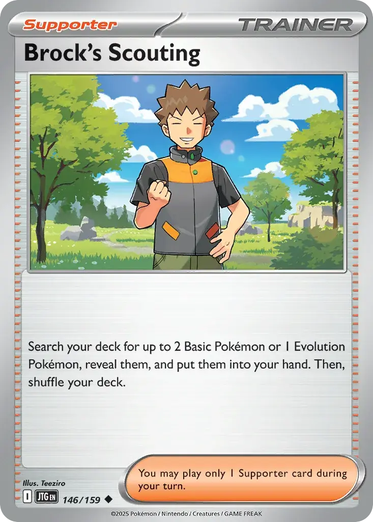 Brock's Scouting Journey Together Pokemon card