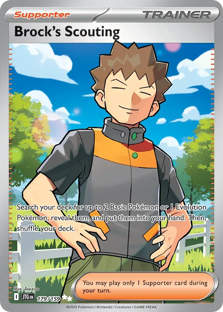 Brock's Scouting Journey Together Pokemon card