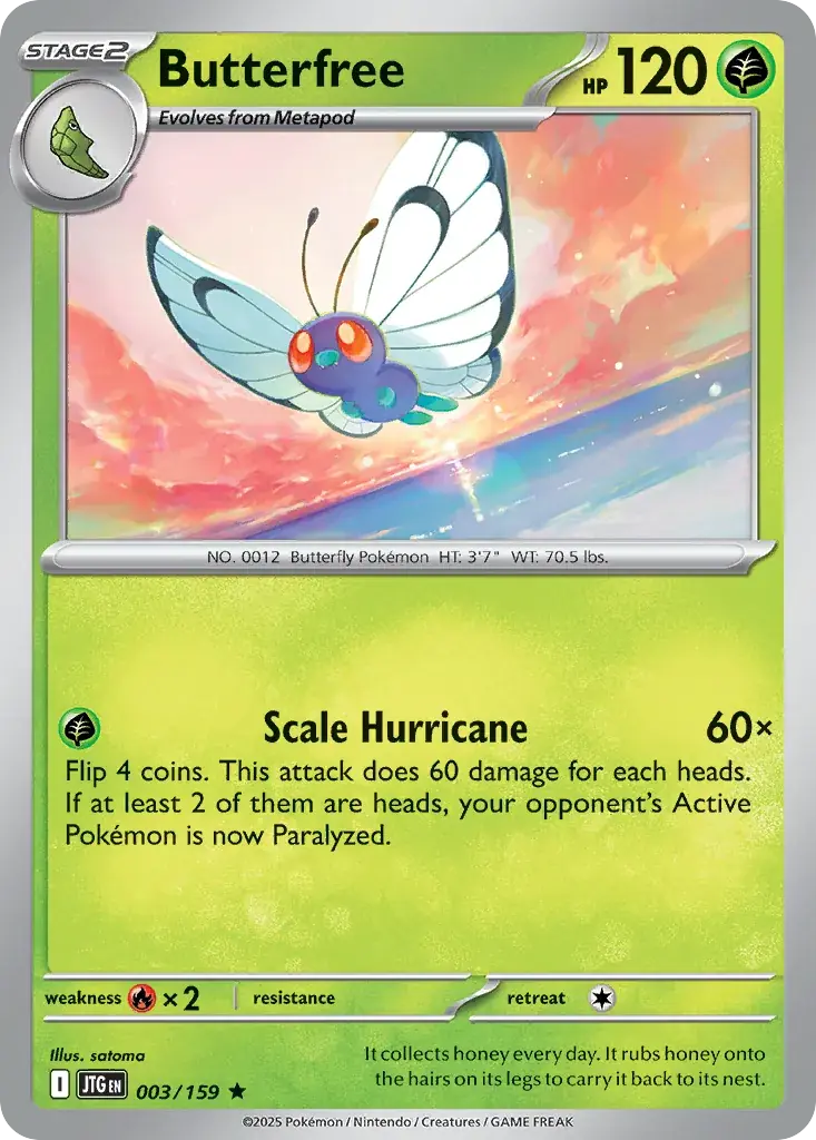 Butterfree Journey Together Pokemon card