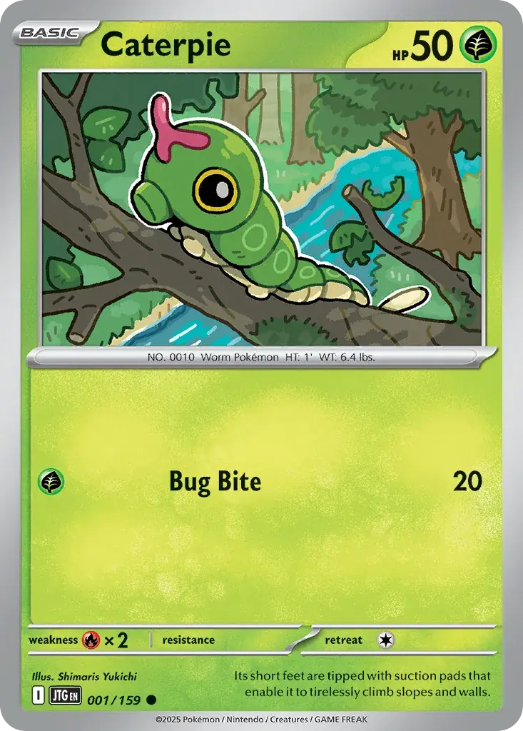 Caterpie Journey Together Pokemon card