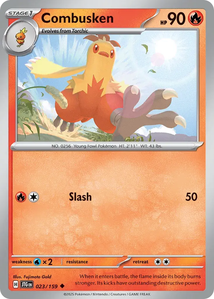 Combusken Journey Together Pokemon card