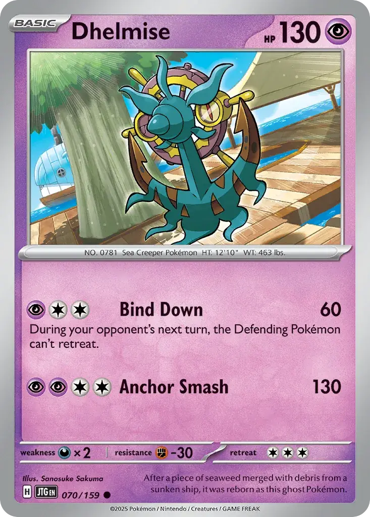 Dhelmise Journey Together Pokemon card
