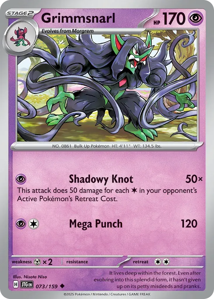 Grimmsnarl Journey Together Pokemon card