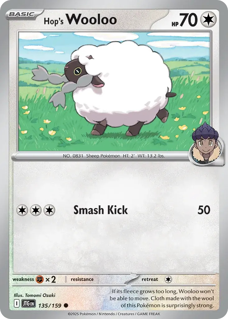Hop's Wooloo Journey Together Pokemon card