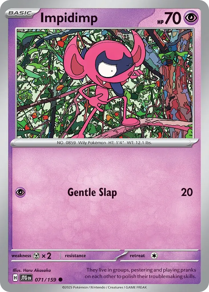 Impidimp Journey Together Pokemon card